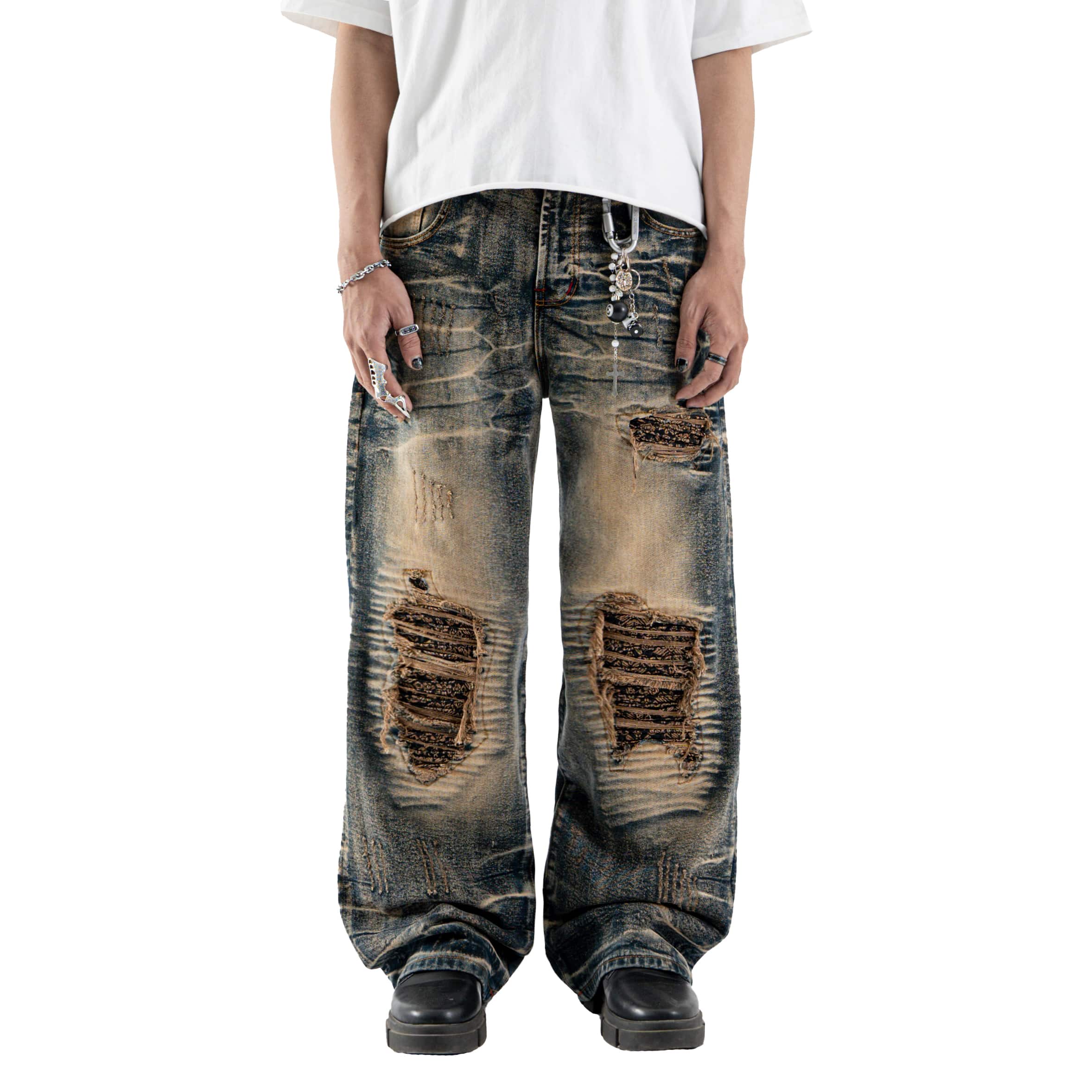 H1 Baggy Songket - Iron Bronze - Jeans Pants – DENIMITUP