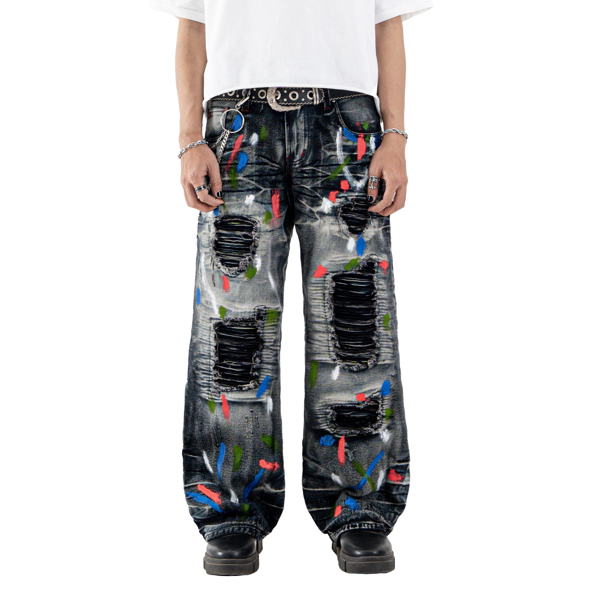H1 baggy biker - Space grey - Jeans Pants – DENIMITUP