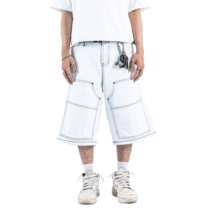 A1 carpenter jorts - Ice white - Men Short Pants – DENIMITUP