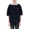 DENIMITUP Knitwear - Black on red - T-Shirt