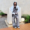 H1 Low Waist Baggy Ladies Jeans - Titanium Grey - Jeans