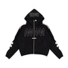 DENIMITUP × SMWGW H BLURRED CHEONGSAM - BLACK - HOODIE