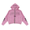 DENIMITUP × SMWGW H BLURRED CHEONGSAM - PINK WASHED - HOODIE