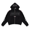 DENIMITUP × SMWGW H BLURRED CHEONGSAM - BLACK - HOODIE