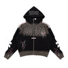 DENIMITUP × SMWGW H BLURRED CHEONGSAM - COSMOS BLACK - HOODIE