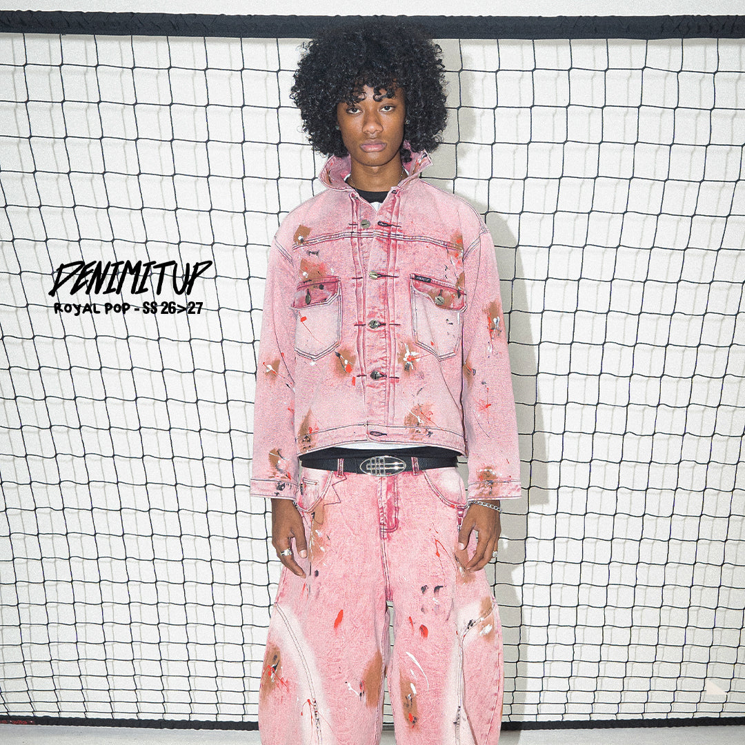 H1 Type Two Jacket - Pink Washed Splatter – DENIMITUP