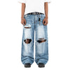 H1 Baggy H Embroidered Back Pocket - Tri Blown out Sea Blue