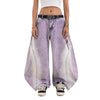 A1 Low Waist Wide Barrel Ladies Jeans - Grain Dual Snowish Lilac
