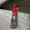 A1 Low Waist Wide Barrel Ladies Jeans - Vintage Blue