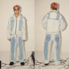 H1 baggy - Ice white in blues x Roycdc - Jeans Pants