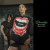 Kisses of a lady - black tee - T-Shirt
