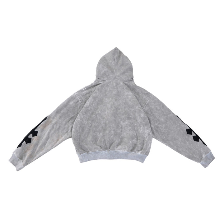 Denimitup H zigzag Double Zip - Artsy Grey - Hoodie – DENIMITUP
