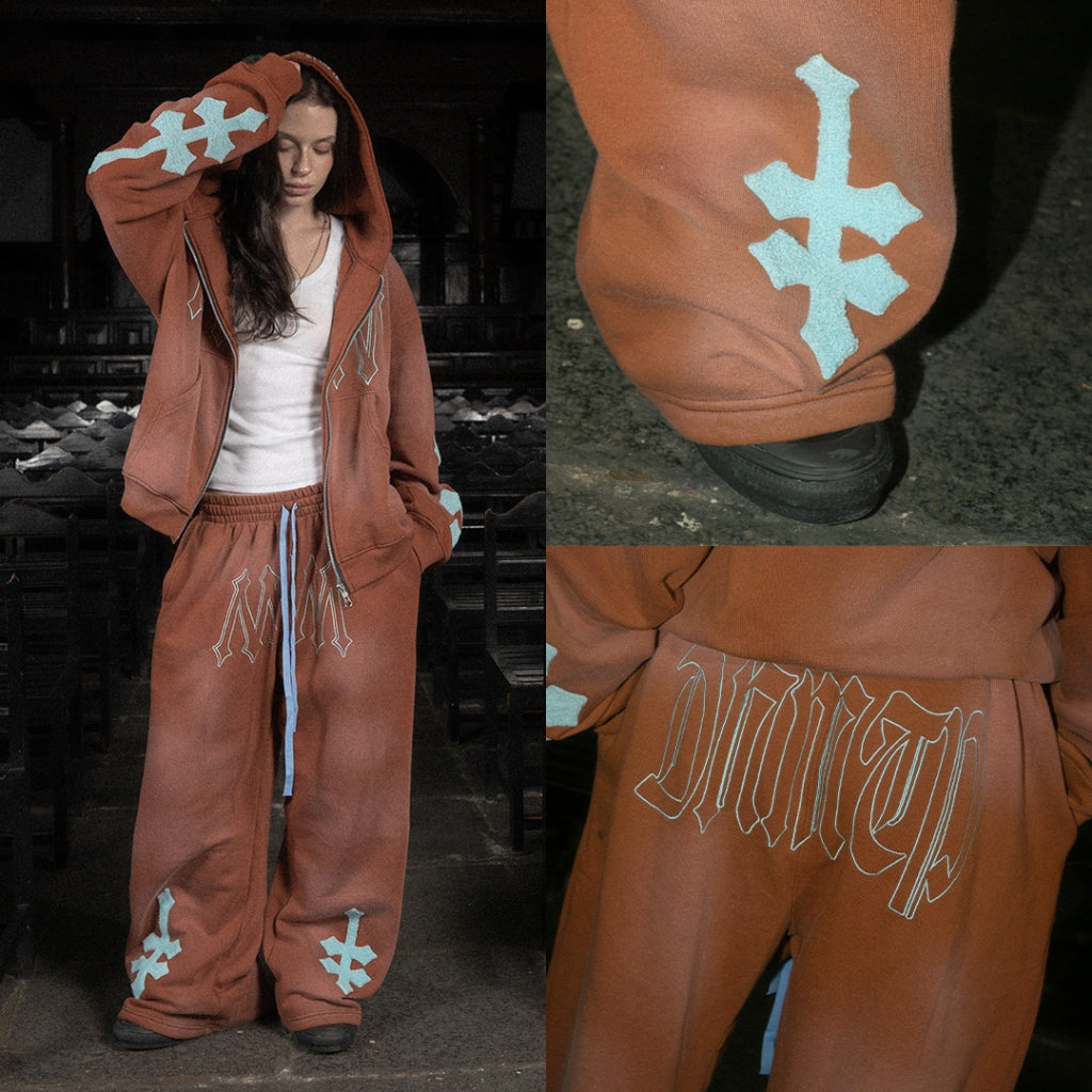 H Zigzag Sweat Pants - Cosmic Orange - Pants – DENIMITUP