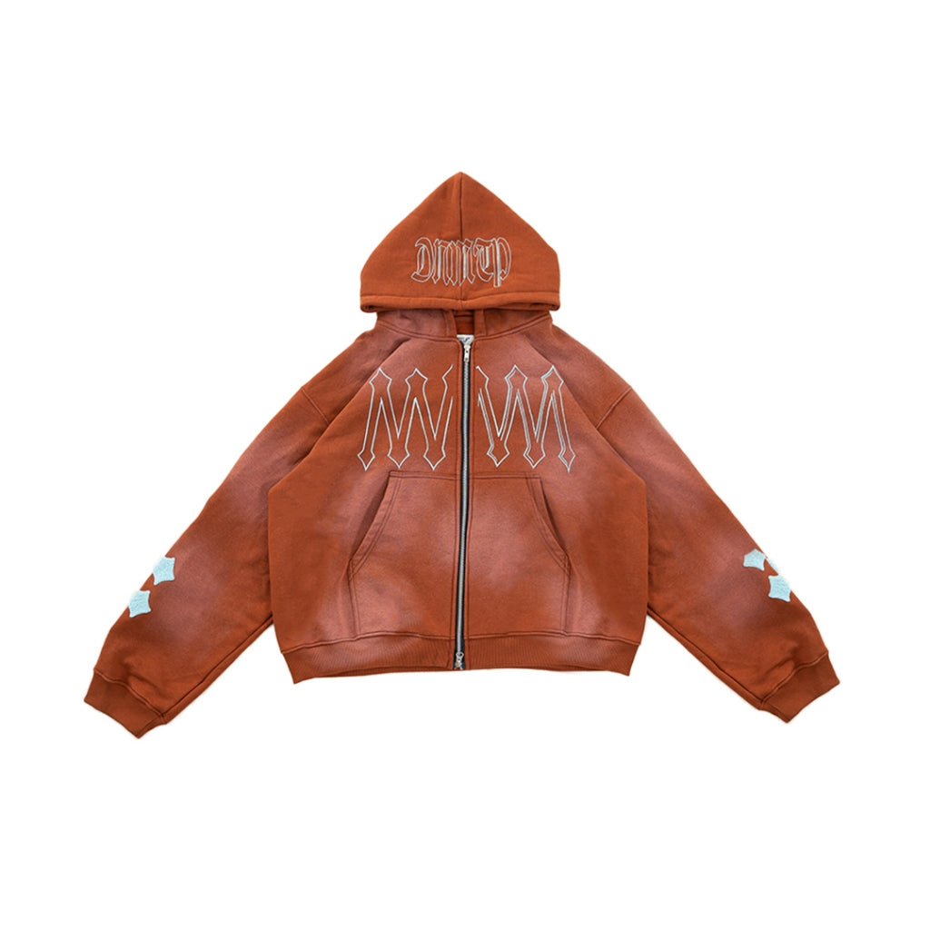 H Zigzag Double Zip Hoodie - Cosmic Orange - Hoodie – DENIMITUP