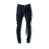 M1 mid distressed - Black dual stripes - Jeans Pants