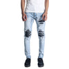 M1 tri leather - Splattered light blue - Jeans Pants